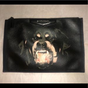 Givenchy Rottweiler dog face clutch